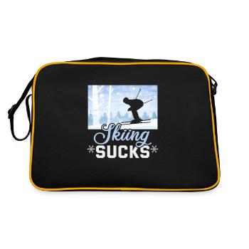 Skieur ski Sucks Ski - Sac Retro - noir/or - Dos