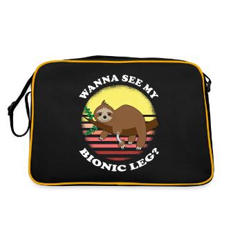 Artificial Limb Design for Prosthetic Leg - Retro Bag - black/gold - Back