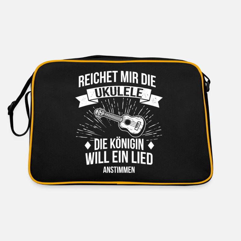 Ukulele Ukulele-Spieler Ukulelist - Retro Tasche - Schwarz/Gold