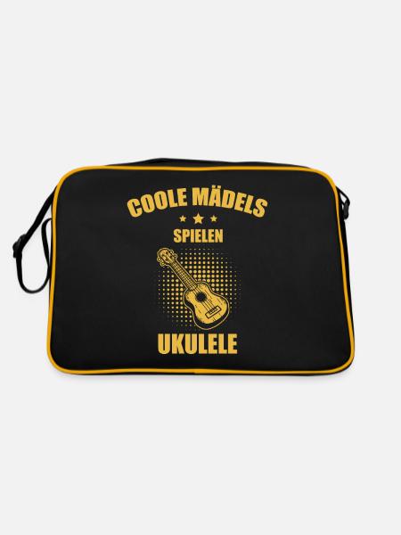 Ukulele Ukulele-Spieler Ukulelist - Retro Tasche - Schwarz/Gold