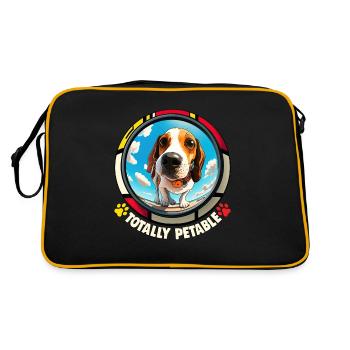 Dog Saying Beagle Design pour les amoureux des chiens - Sac Retro - noir/or - Dos