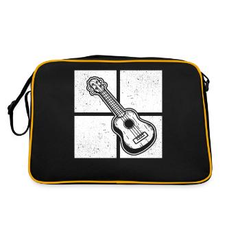 Ukulele Ukulele Player Ukulelist - Retro Bag - black/gold - Back