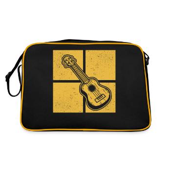 Ukulele Ukulele Player Ukulelist - Retro Bag - black/gold - Back