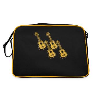 Ukulele Ukulele Player Ukulelist - Retro Bag - black/gold - Back