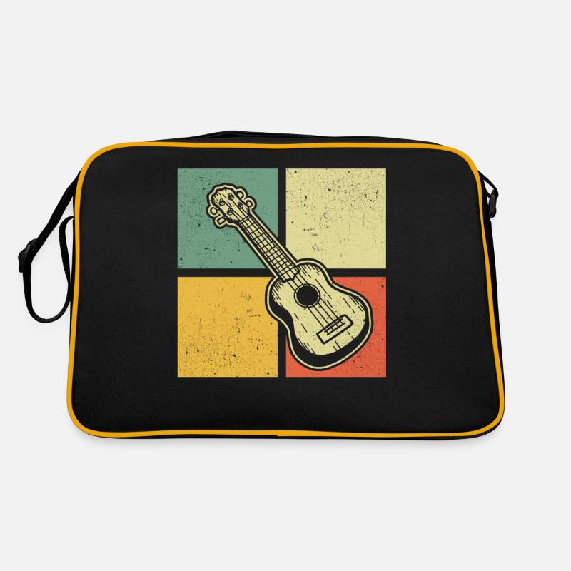 Ukulele Ukulele Player Ukulelist - Retro Bag - black/gold
