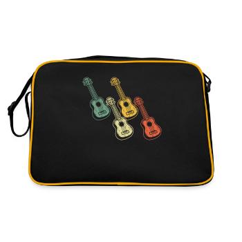 Ukulele Ukulele Player Ukulelist - Retro Bag - black/gold - Back