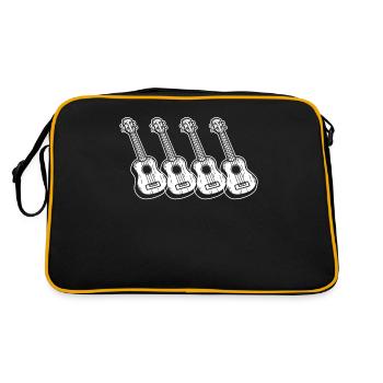 Ukulele Ukulele Player Ukulelist - Retro Bag - black/gold - Back