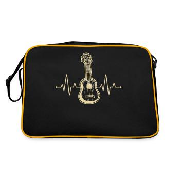 Ukulele Ukulele Player Ukulelist - Retro Bag - black/gold - Back