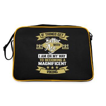 Vikings and Teutons Birthday Celts Fan - Retro Bag - black/gold - Back