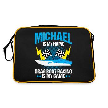 Conception de bateau de traînée pour les conducteurs de bateaux de course - Sac Retro - noir/or - Dos