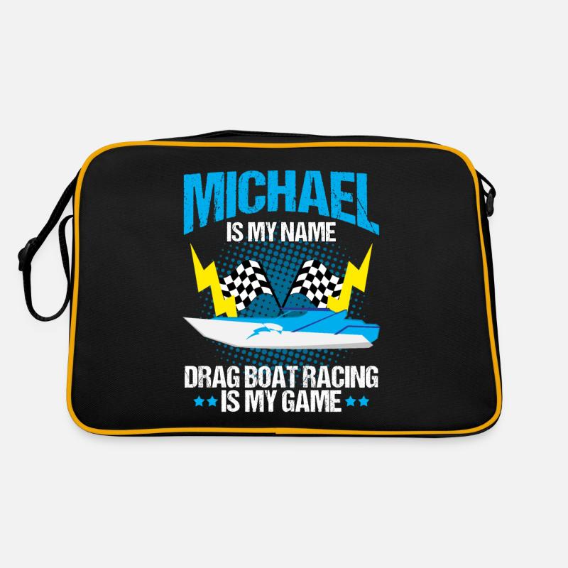 Drag Boot Design für Rennbootfahrer Retro Tasche