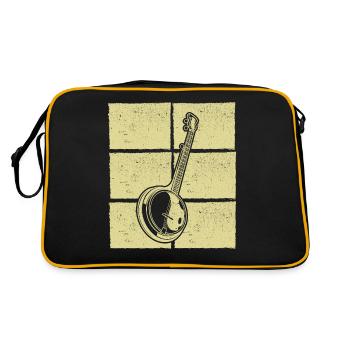 Banjo Banjo player Banjoist - Retro Bag - black/gold - Back
