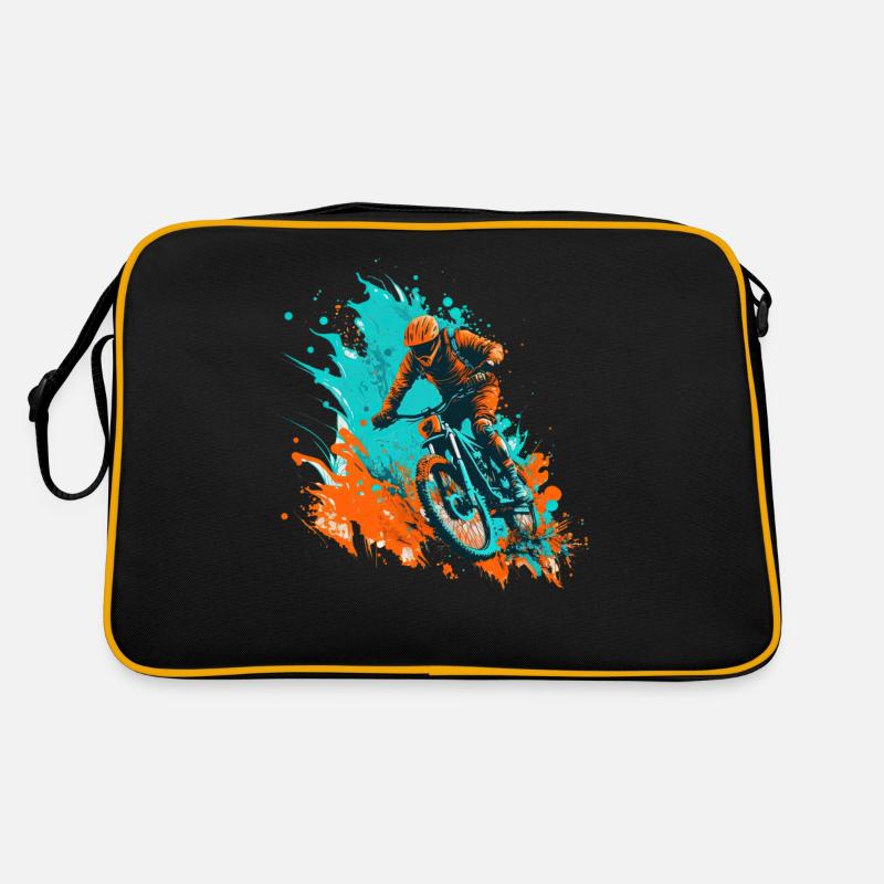 Conception cool de descente de VTT pour les fans de VTT Sac Retro