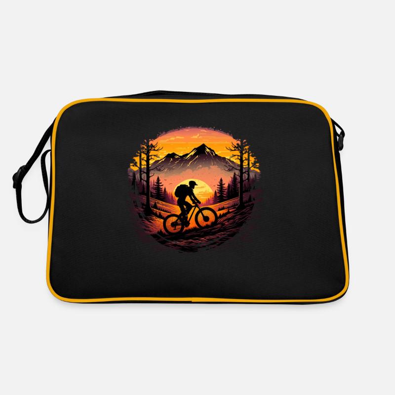 Conception cool de descente de VTT pour les fans de VTT Sac Retro