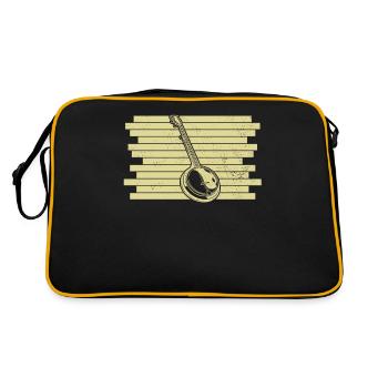 Banjo Banjo player Banjoist - Retro Bag - black/gold - Back