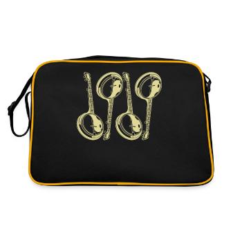 Banjo Banjo player Banjoist - Retro Bag - black/gold - Back