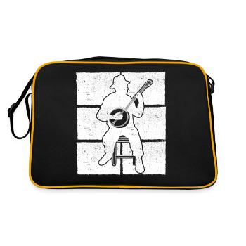Banjo Banjo player Banjoist - Retro Bag - black/gold - Back