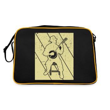 Banjo Banjo player Banjoist - Retro Bag - black/gold - Back