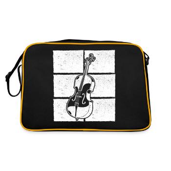 Cello Cellospieler Cellist - Retro Tasche - Schwarz/Gold - Hinten
