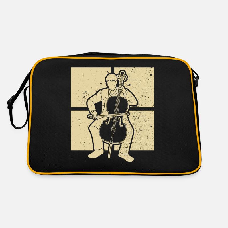 Cello cello player cellist - Retro Bag - black/gold