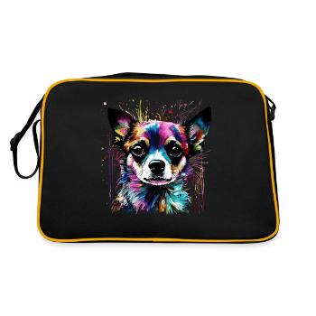 Chihuahua pour les amoureux des chiens Maîtresse Maître - Sac Retro - noir/or - Dos