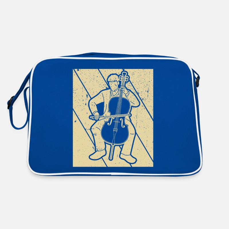 Cello Cellospieler Cellist Retro Tasche