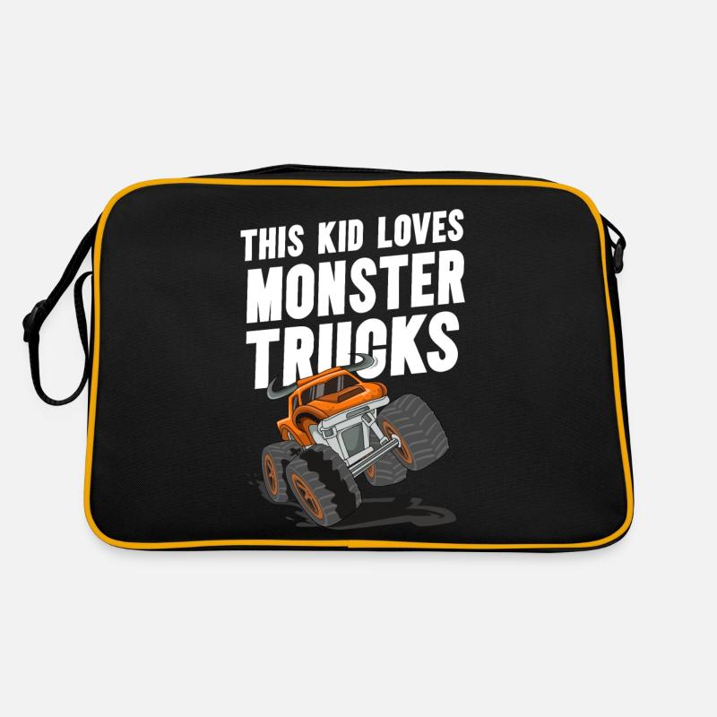 Dieses Kind Liebt Monstertrucks Retro Tasche
