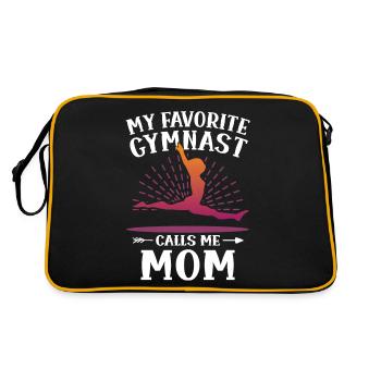 My favorite gymnast calls me Mama Gymnastics - Retro Bag - black/gold - Back