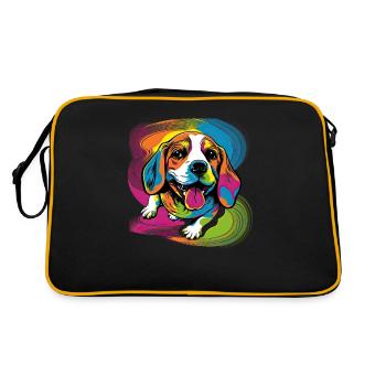 Dog Saying Beagle Design pour les amoureux des chiens - Sac Retro - noir/or - Dos