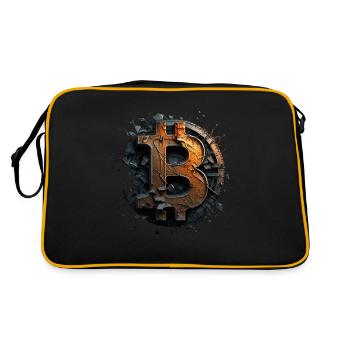 Bitcoin Design pour les fans de BTC - Sac Retro - noir/or - Dos