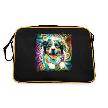 Chiens Berger australien amoureux des chiens Aussie - Sac Retro - noir/or - Dos