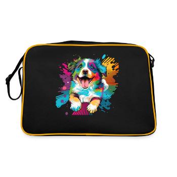 Chiens Berger australien amoureux des chiens Aussie - Sac Retro - noir/or - Dos