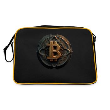 Bitcoin Design pour les fans de BTC - Sac Retro - noir/or - Dos