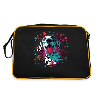 Dog saying Dalmatian design pour les amoureux des chiens - Sac Retro - noir/or - Dos