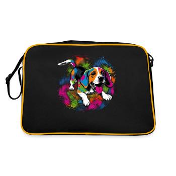 Dog Saying Beagle Design pour les amoureux des chiens - Sac Retro - noir/or - Dos