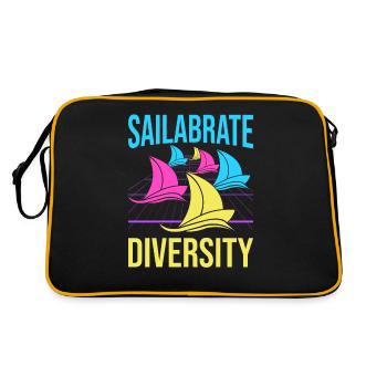 Drôle de dicton de voilier pour le capitaine du bateau - Sac Retro - noir/or - Dos