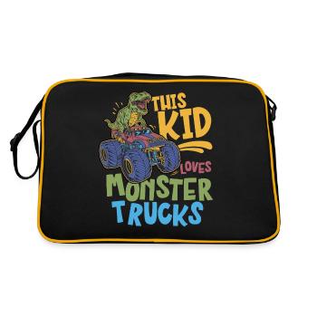 Ce gamin adore les monster trucks - Sac Retro - noir/or - Dos