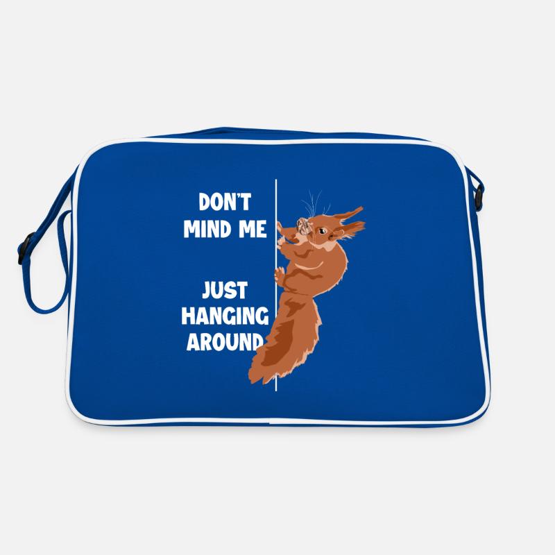 Don't Mind Me Just Hanging Around Squirrel Retro Tasche
