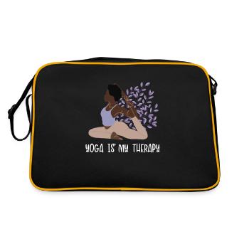 Le yoga est ma thérapie Hatha Asanas Kundalini - Sac Retro - noir/or - Dos