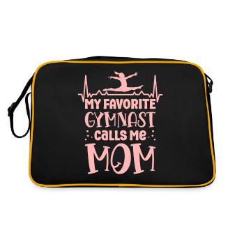 My favorite gymnast calls me Mama Gymnastics - Retro Bag - black/gold - Back