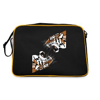 Big Cat King Tiger Wildcat Tigre de Sibérie - Sac Retro - noir/or - Dos