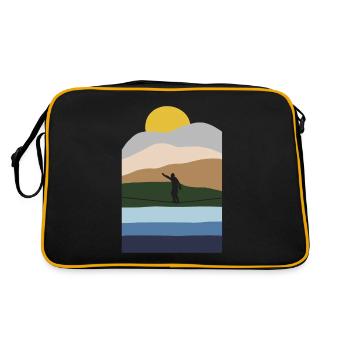 Balancing Indoor Slackers Slackerliner Slackline - Retro Bag - black/gold - Back