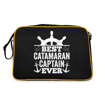 Catamaran Sailor Meilleur Capitaine de Catamaran - Sac Retro - noir/or - Dos