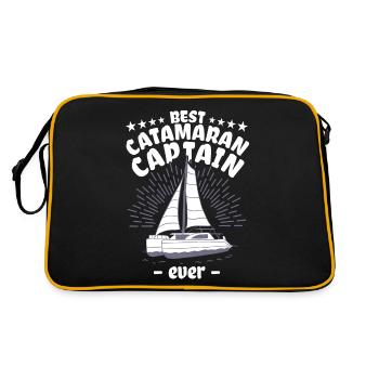 Catamaran Sailing Sailor Meilleur Capitaine de Catamaran - Sac Retro - noir/or - Dos