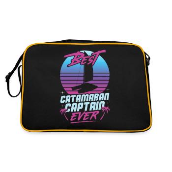 Catamaran Sailor Meilleur Capitaine de Catamaran - Sac Retro - noir/or - Dos