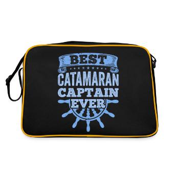 Catamaran Sailor Meilleur Capitaine de Catamaran - Sac Retro - noir/or - Dos