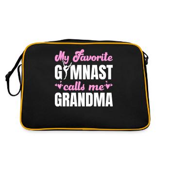 My favorite gymnast calls me Grandma Turnsport - Retro Bag - black/gold - Back