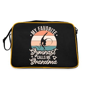 My favorite gymnast calls me Grandma Turnsport - Retro Bag - black/gold - Back