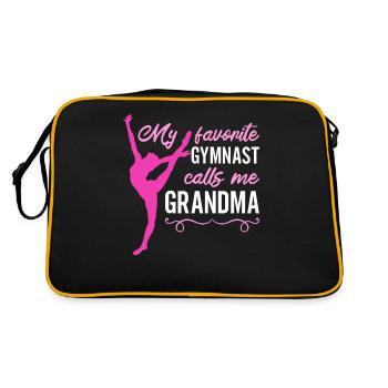 My favorite gymnast calls me Grandma Turnsport - Retro Bag - black/gold - Back
