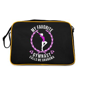 My favorite gymnast calls me Grandma Turnsport - Retro Bag - black/gold - Back
